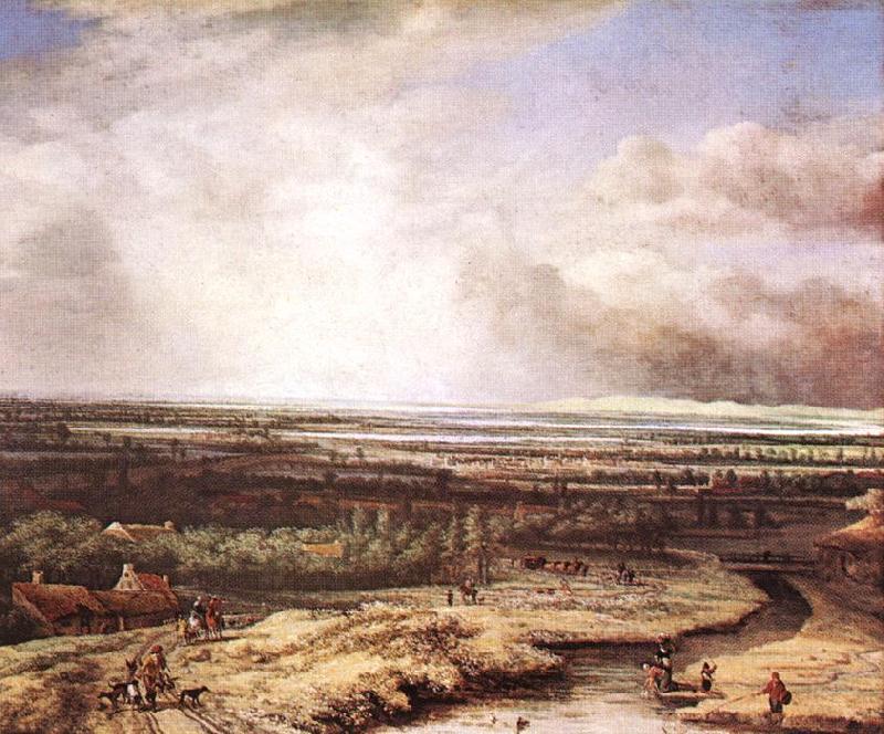 Philips Koninck An Extensive Landscape with a Hawking Party France oil painting art